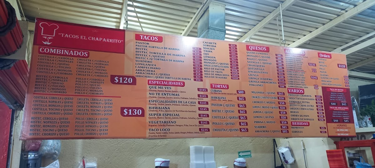 Tacos El Chaparrito Menu - Image 2