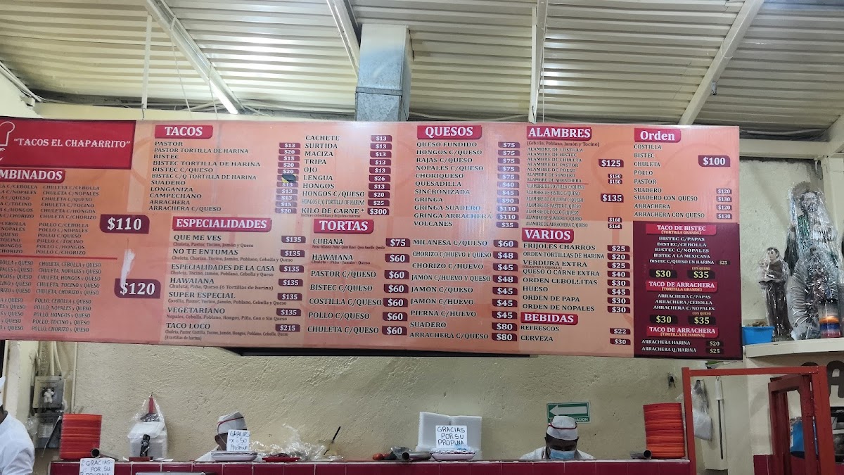Tacos El Chaparrito Menu - Image 4
