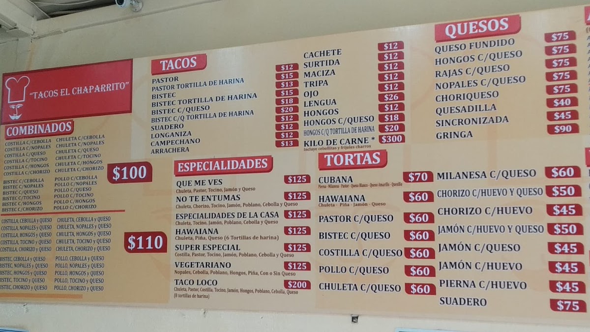 Tacos El Chaparrito Menu - Image 6